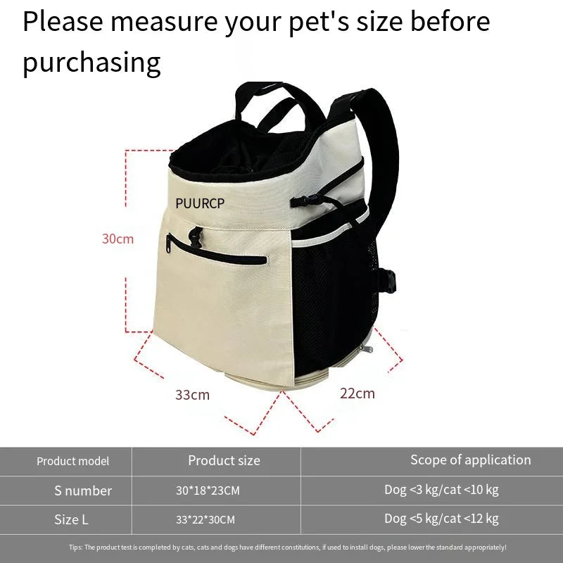 Backpack for Dog Backpack Dog Accessories Small Dog Cat Go Out Bag Break Free Walk Dog Dirty Pet Backpack Car Bag