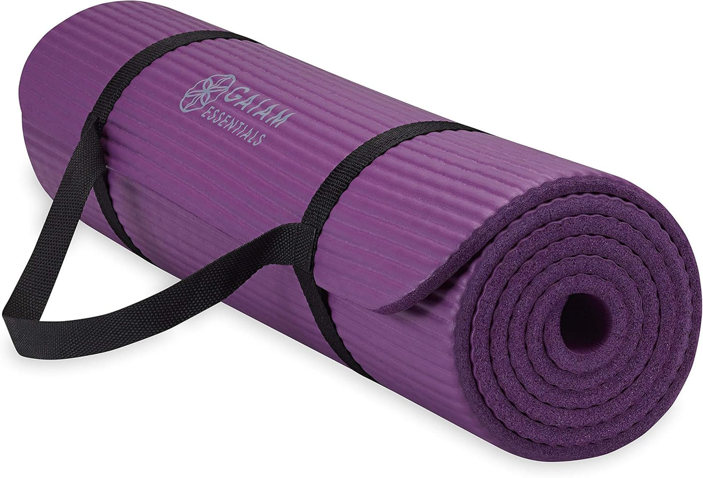  1/2 Inch Extra Thick Yoga & Exercise Mat with Carrying Strap – Cushioned Comfort for Home, Gym & Floor Workouts