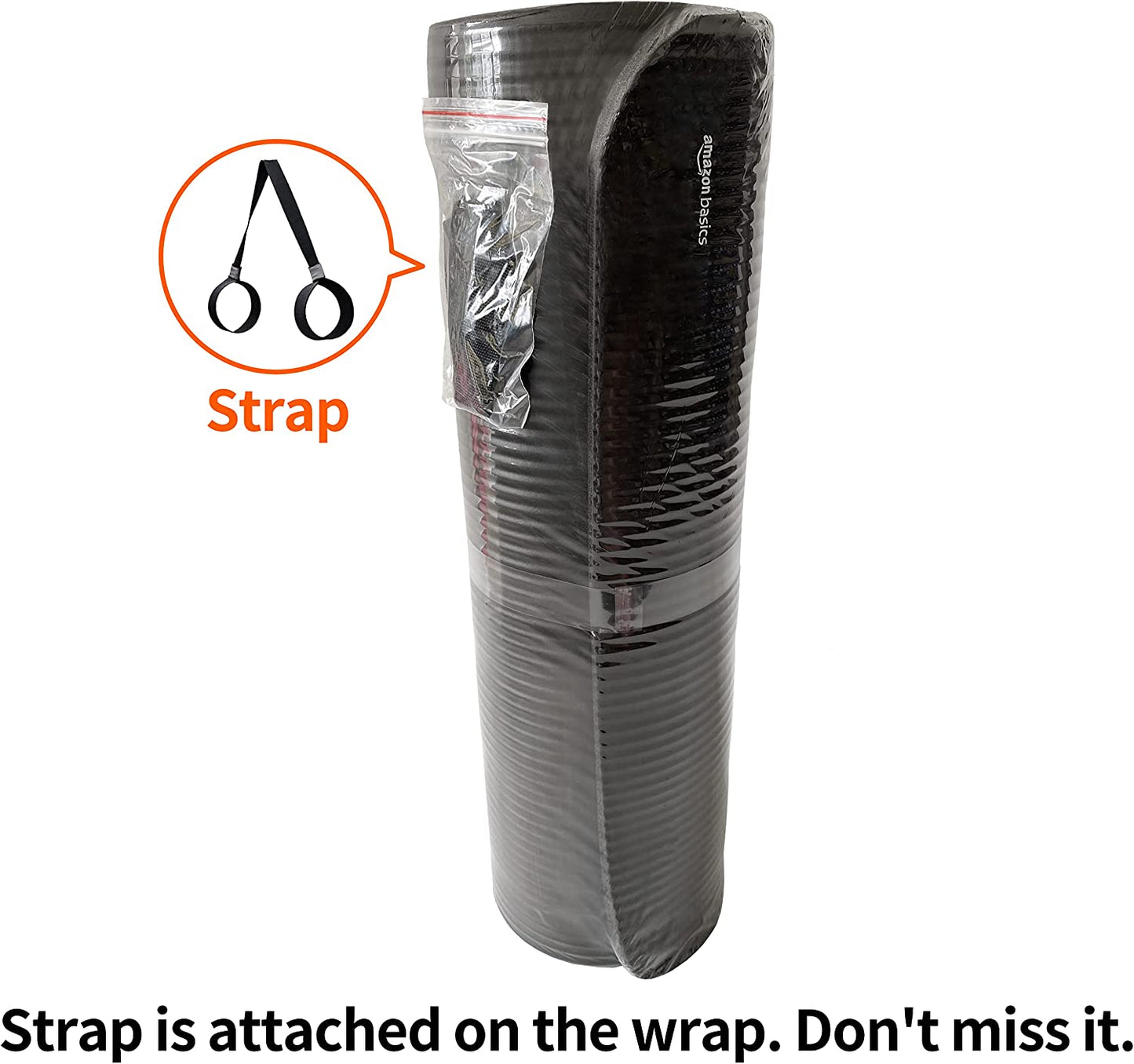  1/2 Inch Extra Thick Yoga & Exercise Mat with Carrying Strap – Cushioned Comfort for Home, Gym & Floor Workouts